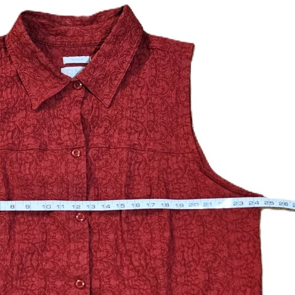 C.J. Banks Button Front Collared Vest Size 1X - Picture 6 of 14